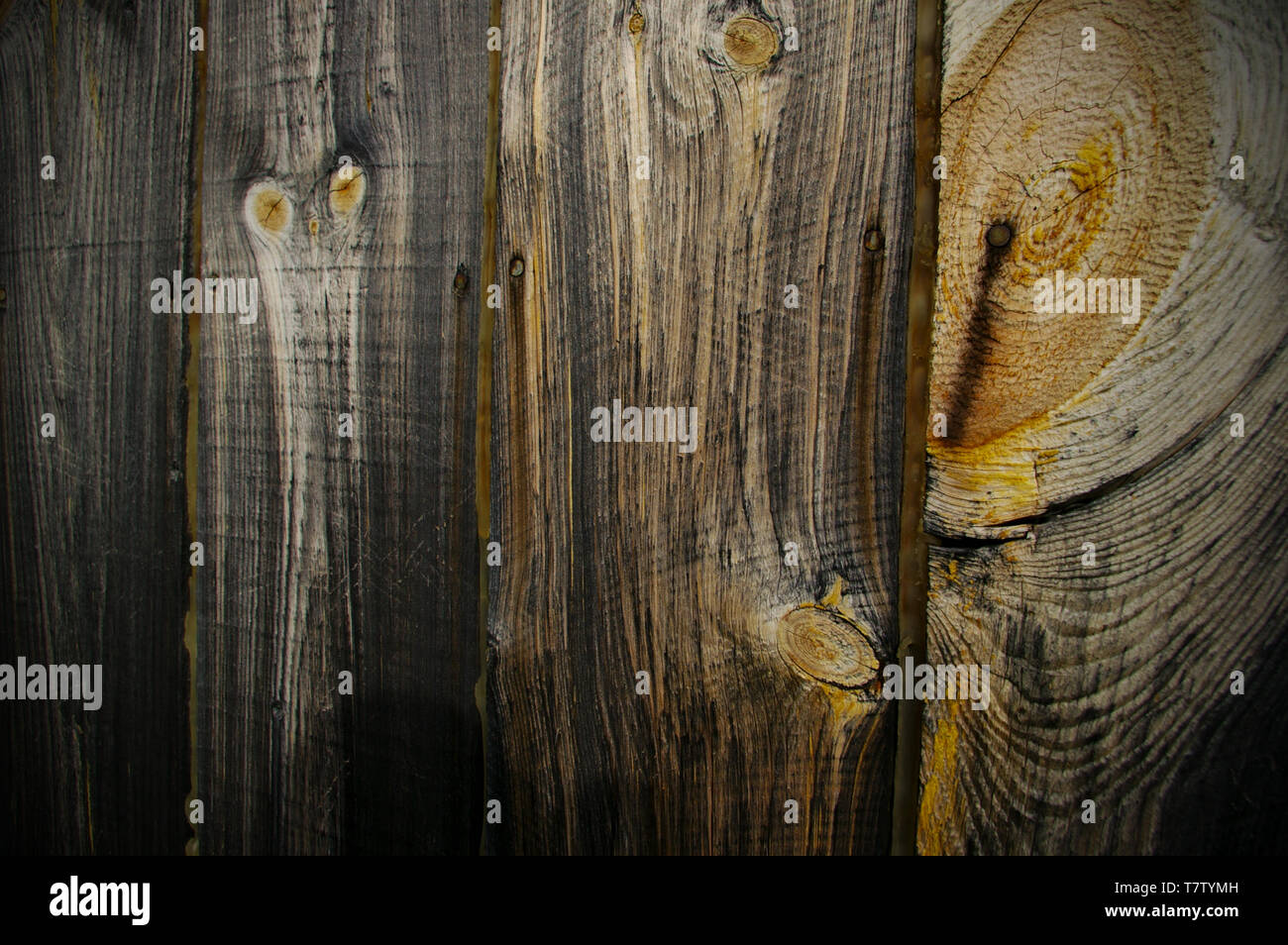 Holz mit Knoten Stockfoto