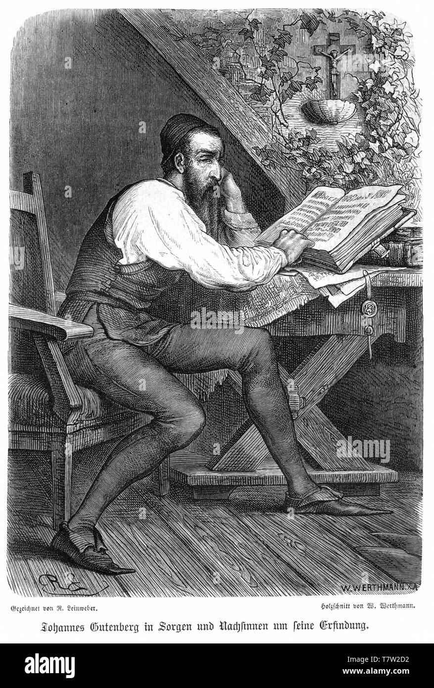 Europa, Deutschland, RheinlandPfalz, Mainz, Johannes Gutenberg