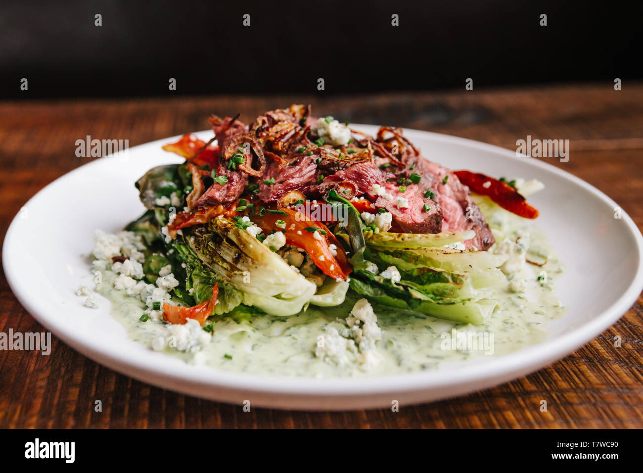 Steak Salat Stockfoto