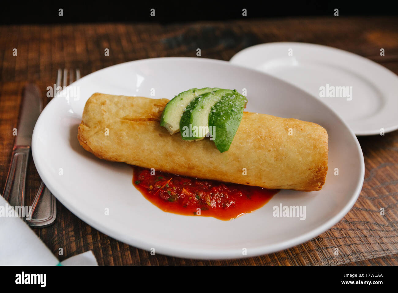 Frittierten burrito Stockfoto