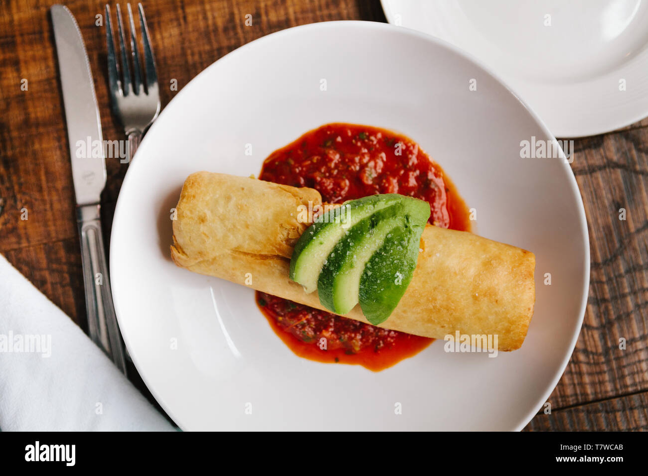 Frittierten burrito Stockfoto