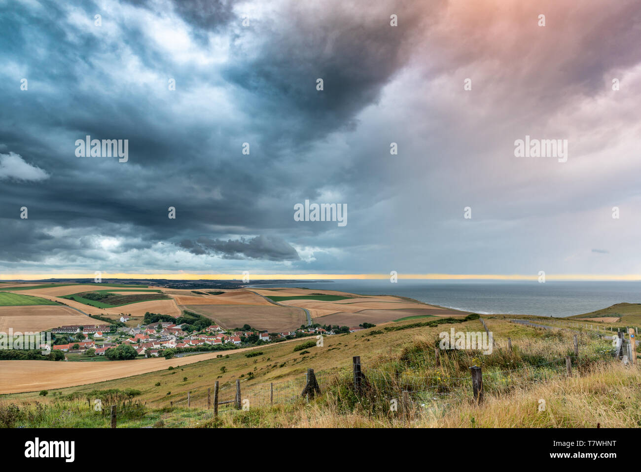 Dorfes Escalles, Frankreich, Pas de Calais (62) Stockfoto
