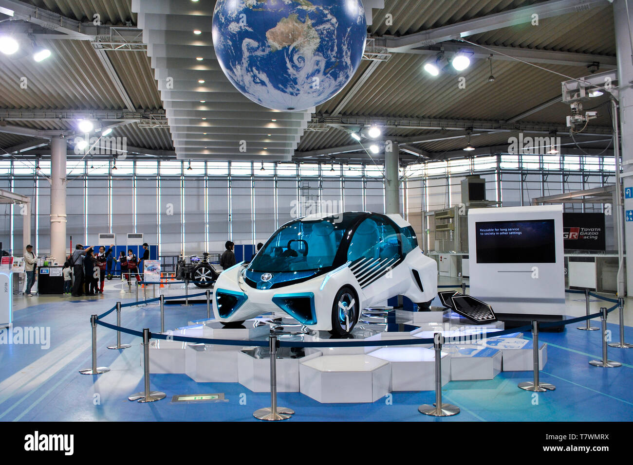 Futuristische hidrogen Auto Toyota Megaweb. Odaiba. Tokio. Japan. Stockfoto