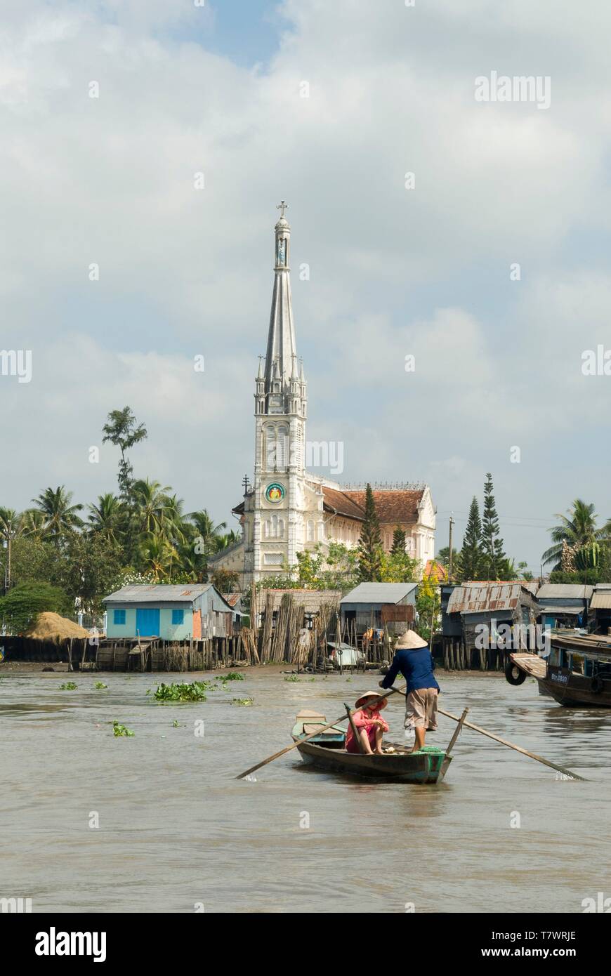 Vietnam, Tien Giang Provinz, Mekong Delta Region, Cai, Cai werden Katholische Kirche Stockfoto