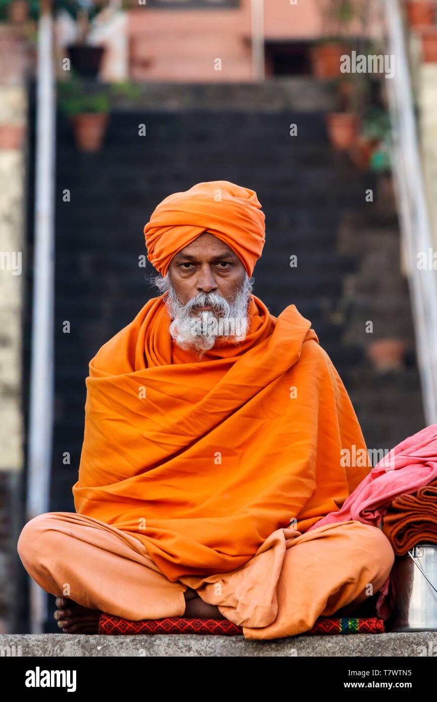 India, Maharashtra, Nashik, sadhu Stockfoto