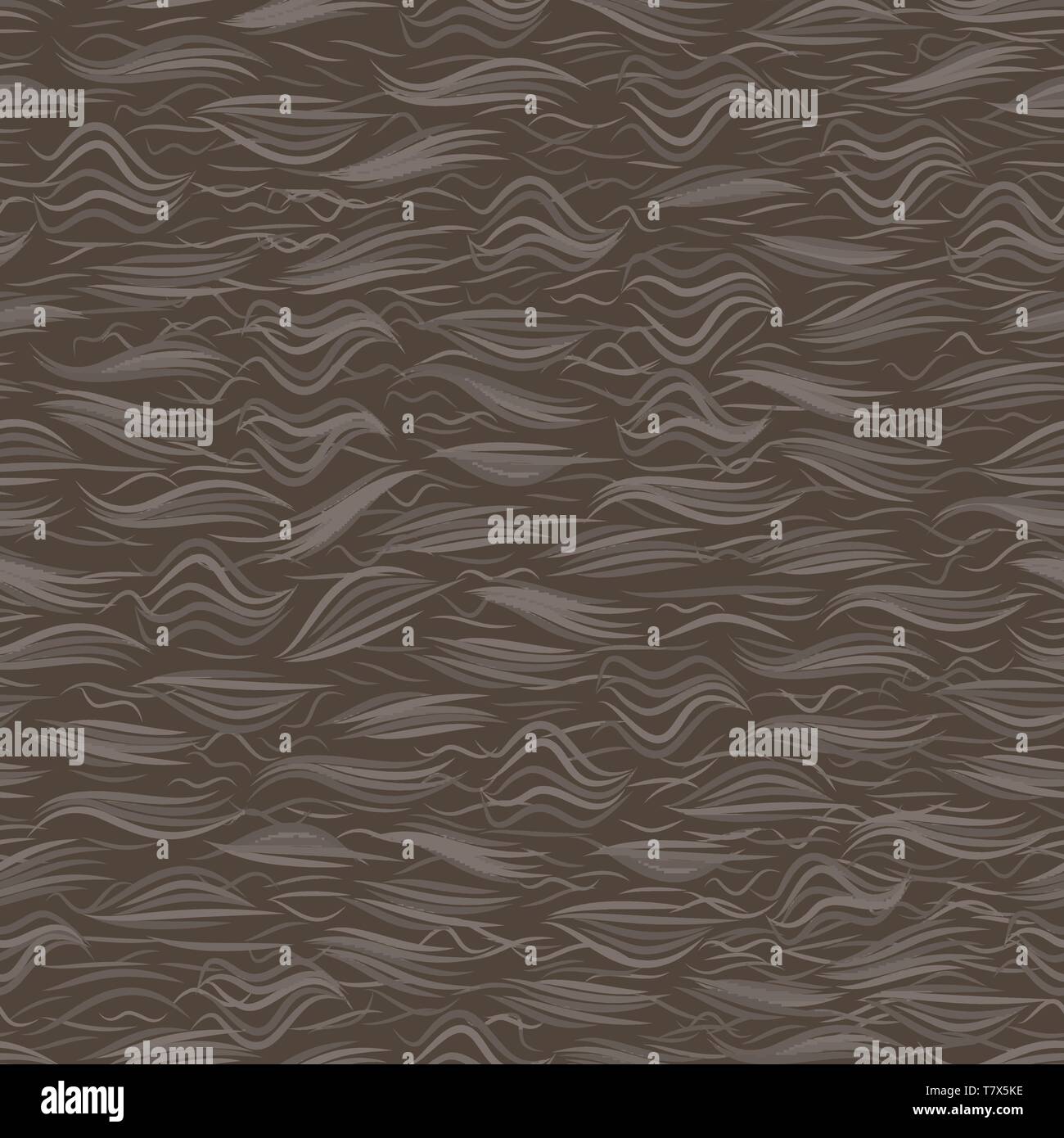 Die Textur der braunen Fell. Nahtlose Muster Hintergrund. Vector Illustration. Stock Vektor