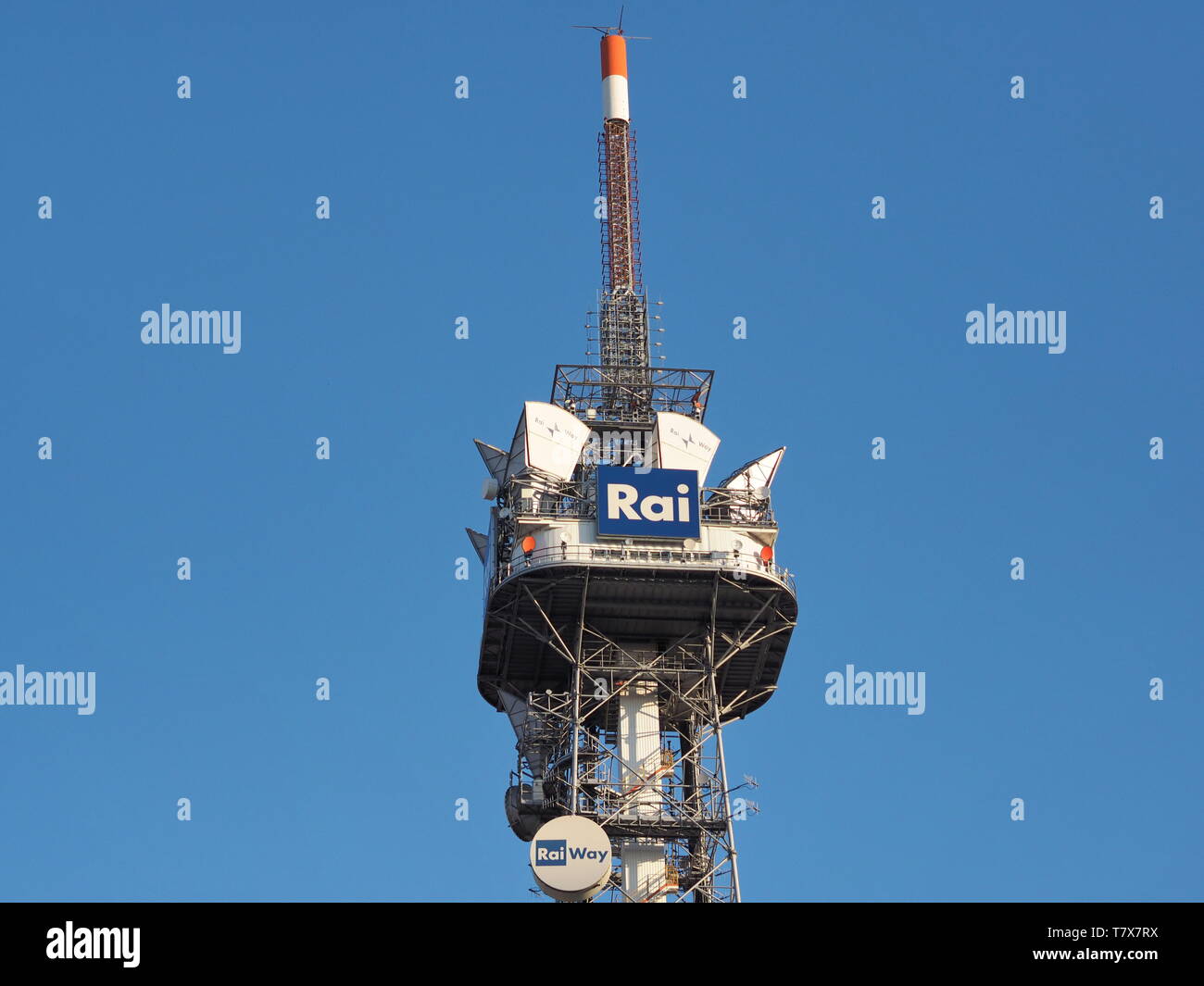 Mailand, 24. mars 2019: Die grosse Antenne Radio Fernsehen italienisch. Mailand, Lombardei. Stockfoto
