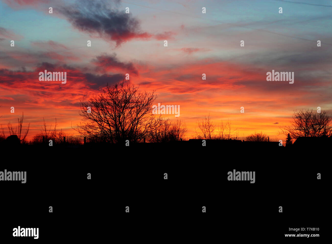 Schöner Sonnenuntergang Stockfoto