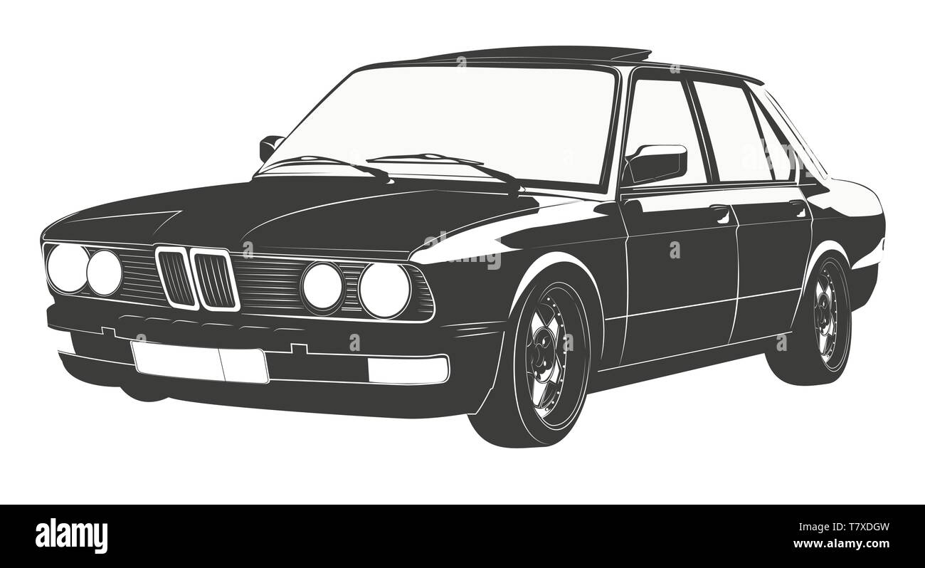 Vector Illustration von isolierten Pkw Stock Vektor