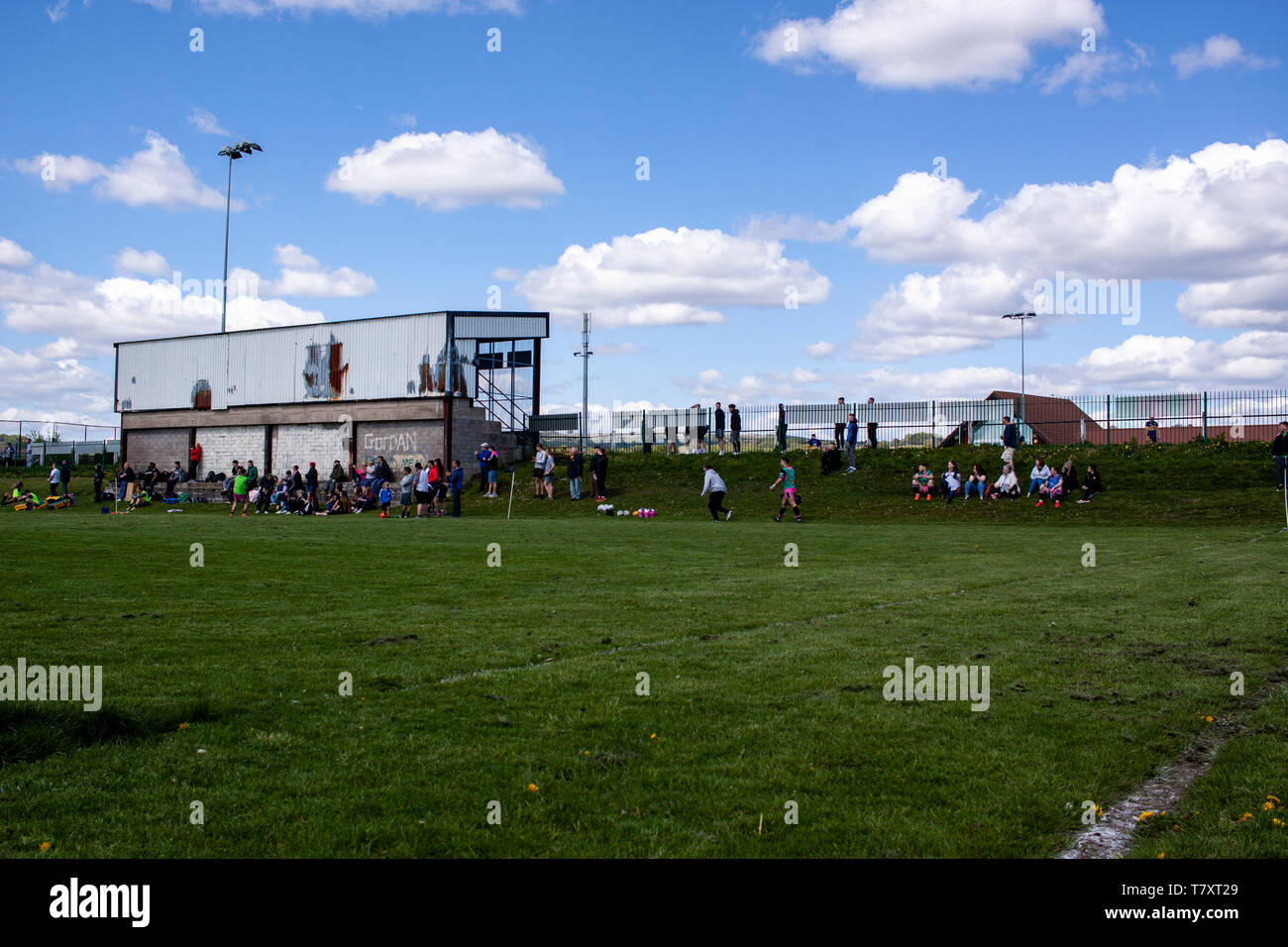 Tal Cougars v Alle Golds bei Nelson RFC in der RFL Southern Conference am 4. Mai 2019. Stockfoto