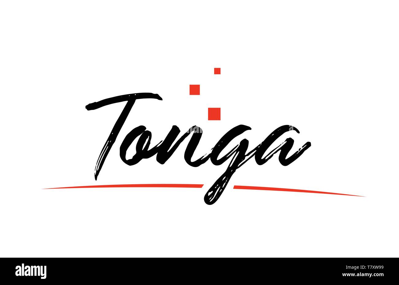 Tonga land Typografie Wort text Geeignet für logo Icon Design Stock Vektor
