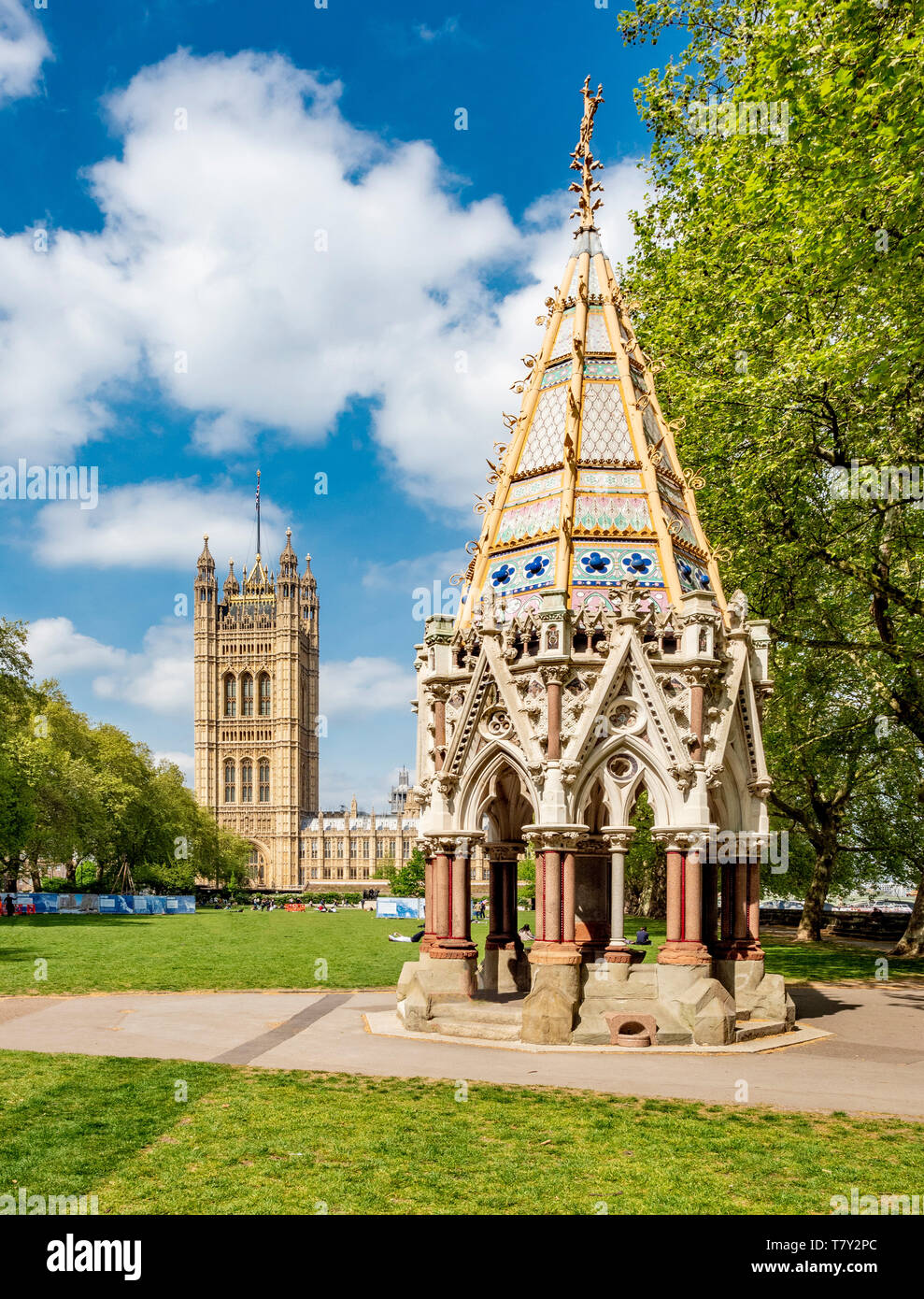 Buxton Memorial Fountain, von Charles Buxton und Samuel Sanders Teulon, feiert die Emanzipation der Sklaven in das Britische Empire 1834, Victoria Stockfoto