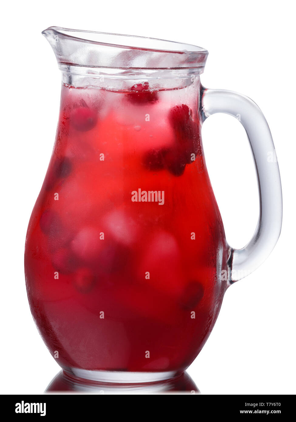 Glas- oder Krug iced-Drink, isoliert Stockfoto