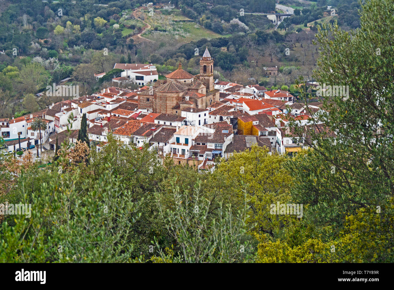 Galaroza, Sierra de Aracena, Heulva Provinz, Andalusien, Spanien Stockfoto