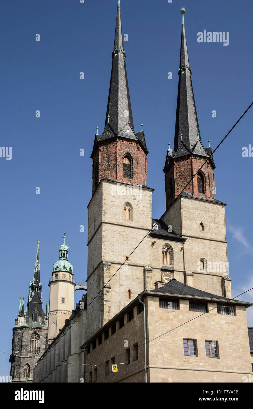 Marienkirche, Halle, Sachsen-Anhalt, Deutschland Stockfoto