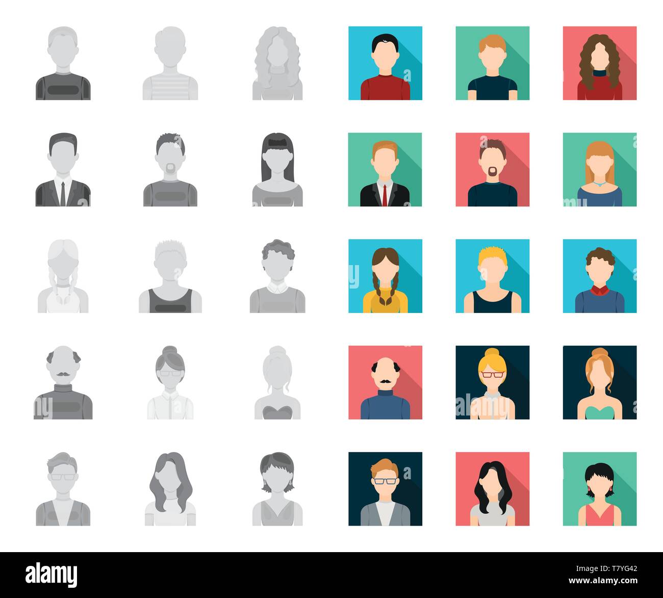 Aussehen, Kunst, Athlet, Avatar, Glatze, Bart, Junge, Sammlung, Design, Kleid, Gesicht, Mimik, Mode, Mädchen, Gläser, Großvater, Großmutter, Frisur, Kopf, menschliche, Icon, Illustration, isoliert, Logo, Mann, Mono, flach, Schnurrbart, Außen, Menschen, Personen, Portrait, Satz, Zeichen, Stiefvater, Stiefmutter, Stil, Symbol, Lehrer, Riegel, Benutzer, Vector, Web, Frau, Arbeiten, Vektor, Vektoren, Stock Vektor