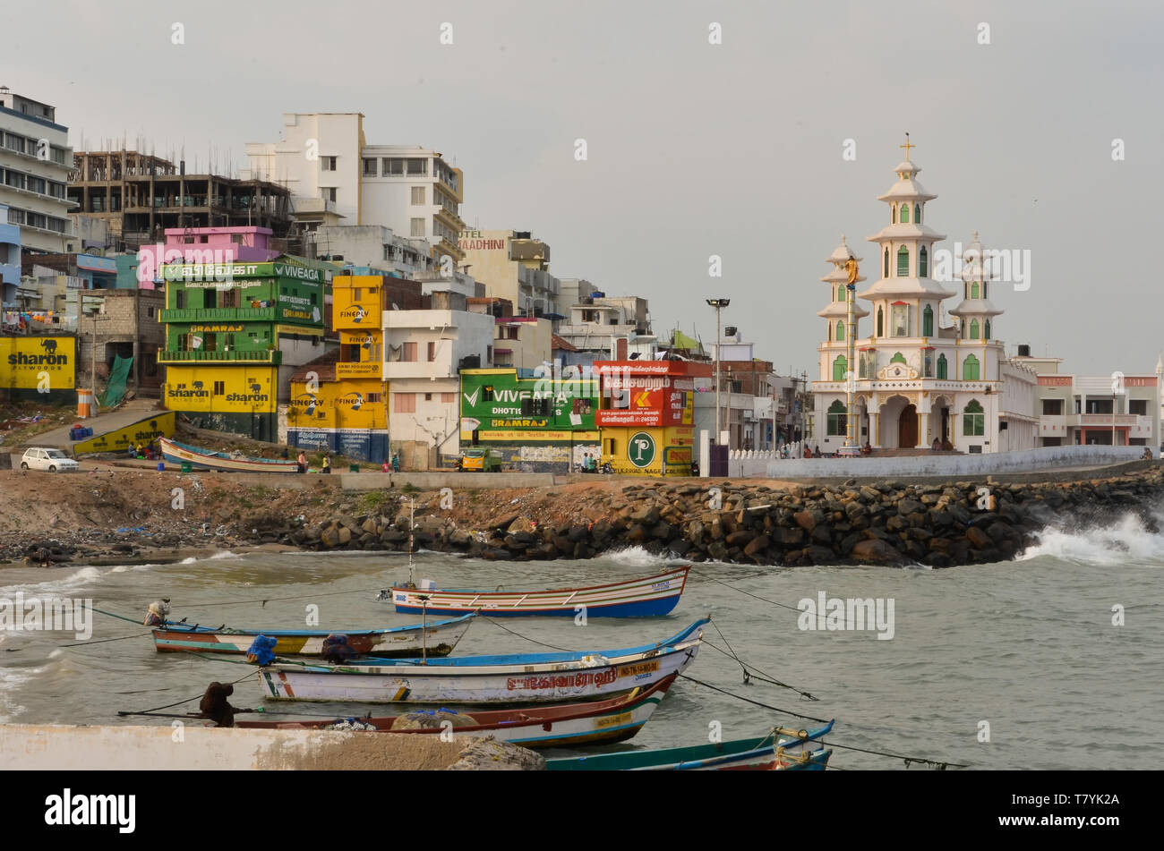 Meer Blick von Kanyakumari, Tamil Nadu, Indien Stockfoto