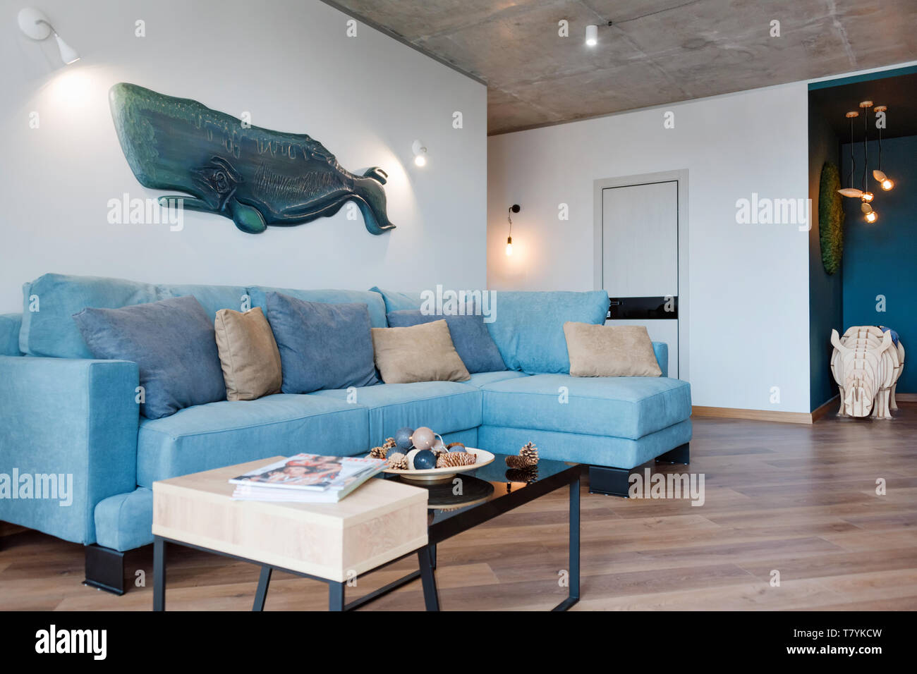 Minimalistischen Modernen Wohnzimmer Mit Sofa Im Loft Stil
