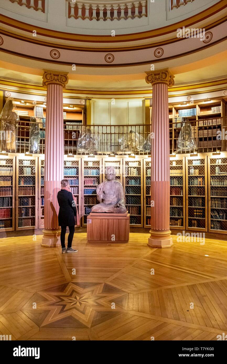 Frankreich, Paris, Museum für Asiatische Kunst Guimet abgekürzt MNAAG, die Rotunde, die enthält die Bibliothek Stockfoto