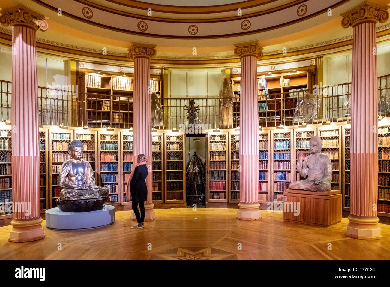 Frankreich, Paris, Museum für Asiatische Kunst Guimet abgekürzt MNAAG, die Rotunde, die enthält die Bibliothek Stockfoto