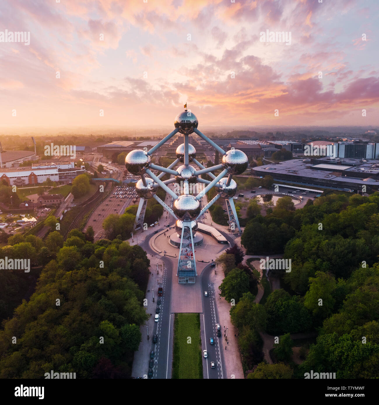 Symbol der Brüsseler Atomium - Molekül, Belgien Stockfoto