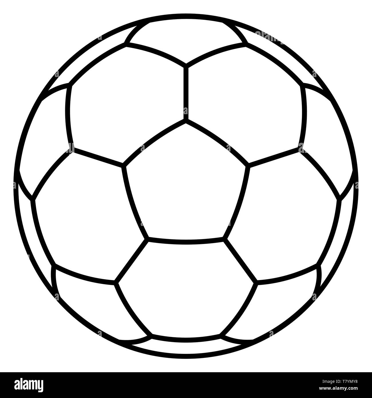Abbildung: Die Kontur Fußball-Symbol Stock-Vektorgrafik - Alamy