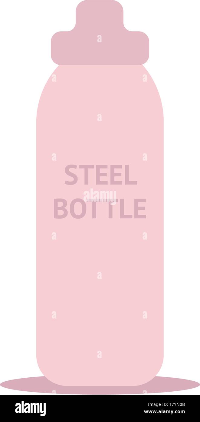 Null Abfall lifestyle Konzept. Mehrwegflasche mit eco Slogan auf weißem Hintergrund. Vector Illustration Stock Vektor