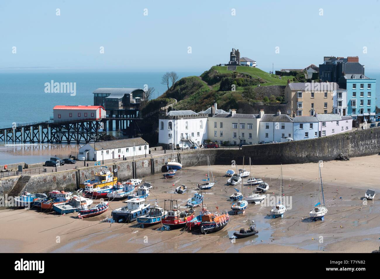 Vereinigtes Königreich, Wales, Pembrokeshire, Tenby, Hafen Stockfoto