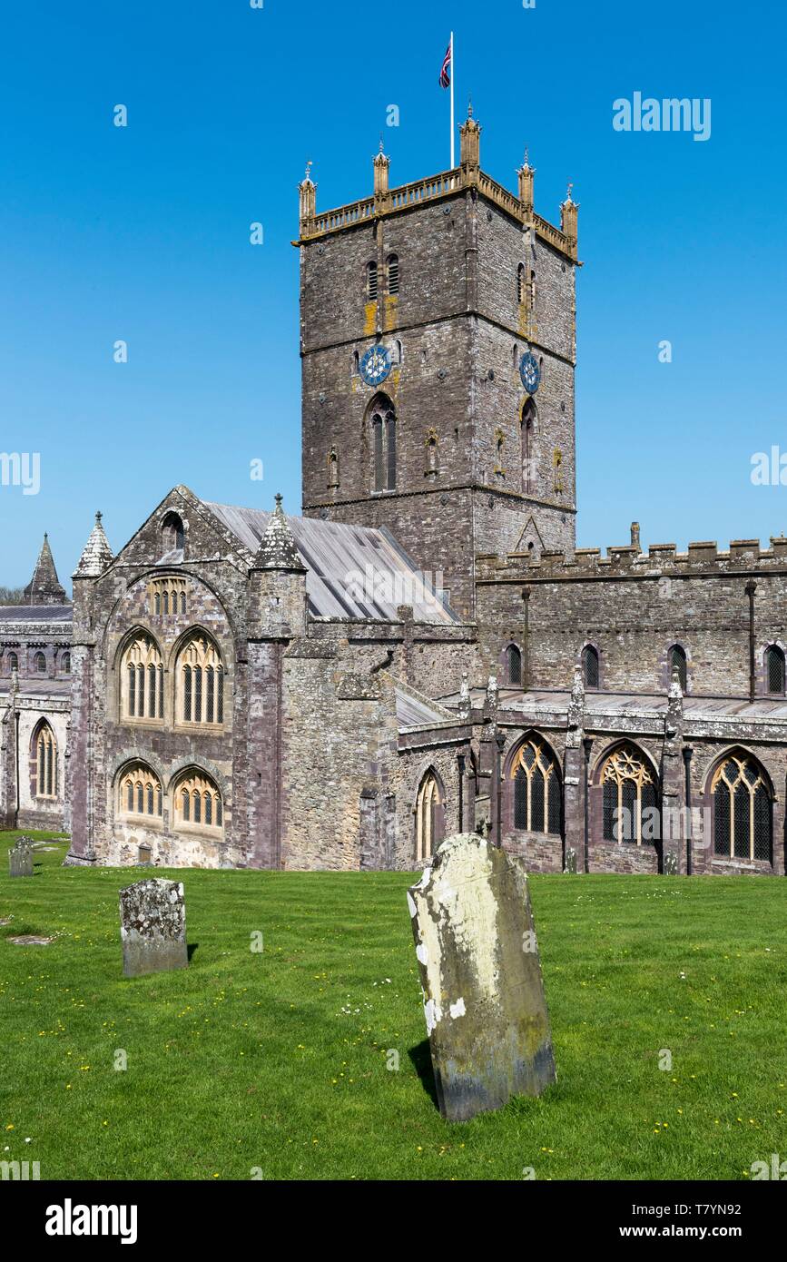 Vereinigtes Königreich, Wales, Pembrokeshire, Saint David, St. David's Cathedral Stockfoto
