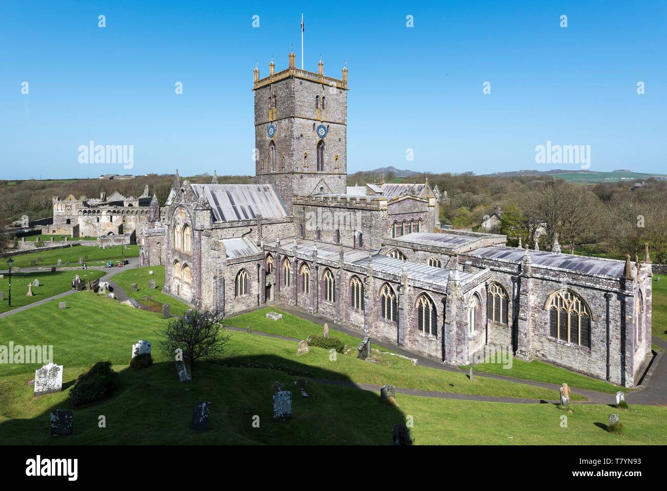 Vereinigtes Königreich, Wales, Pembrokeshire, Saint David, St. David's Cathedral Stockfoto