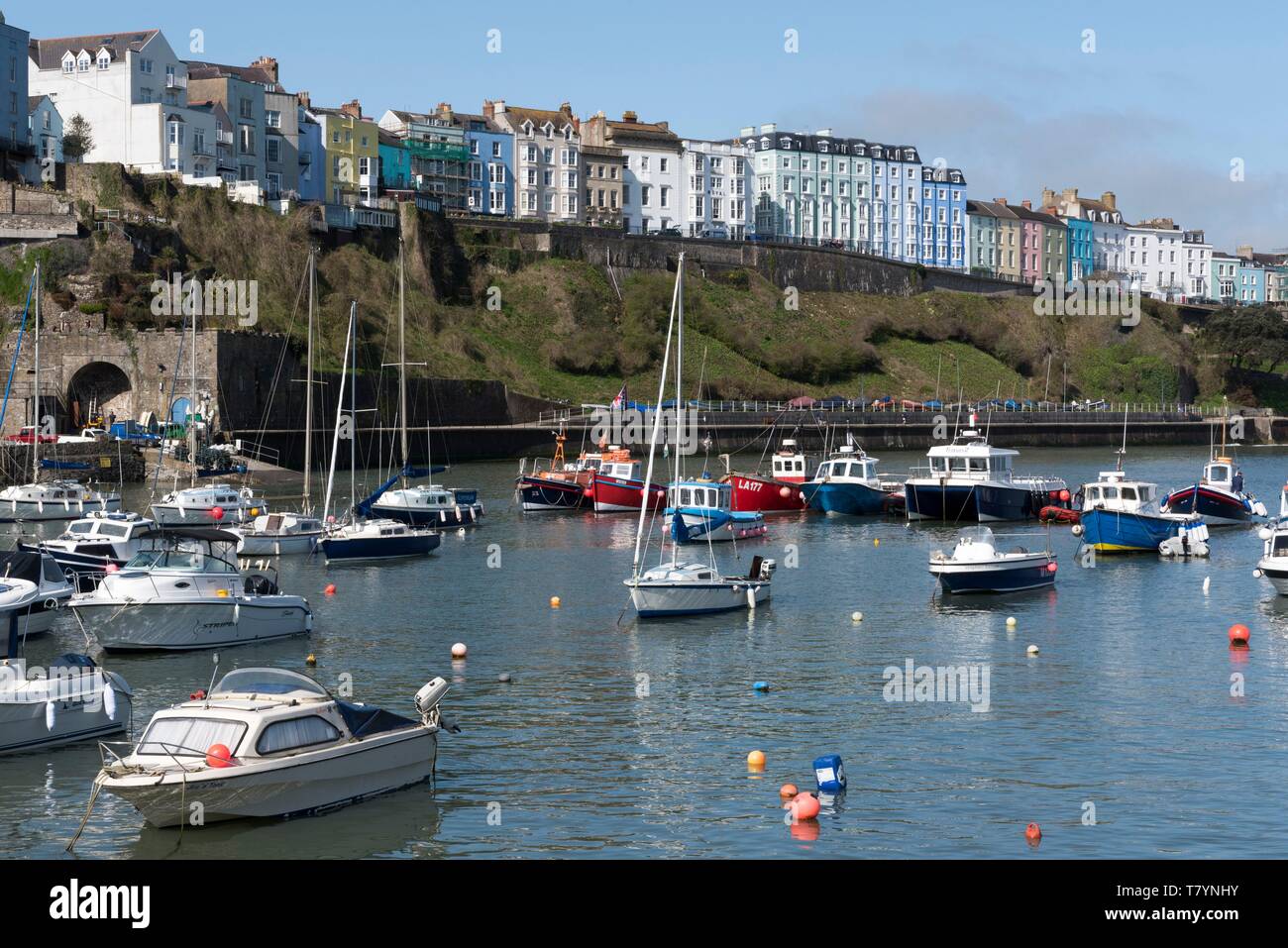 Vereinigtes Königreich, Wales, Pembrokeshire, Tenby, Hafen Stockfoto