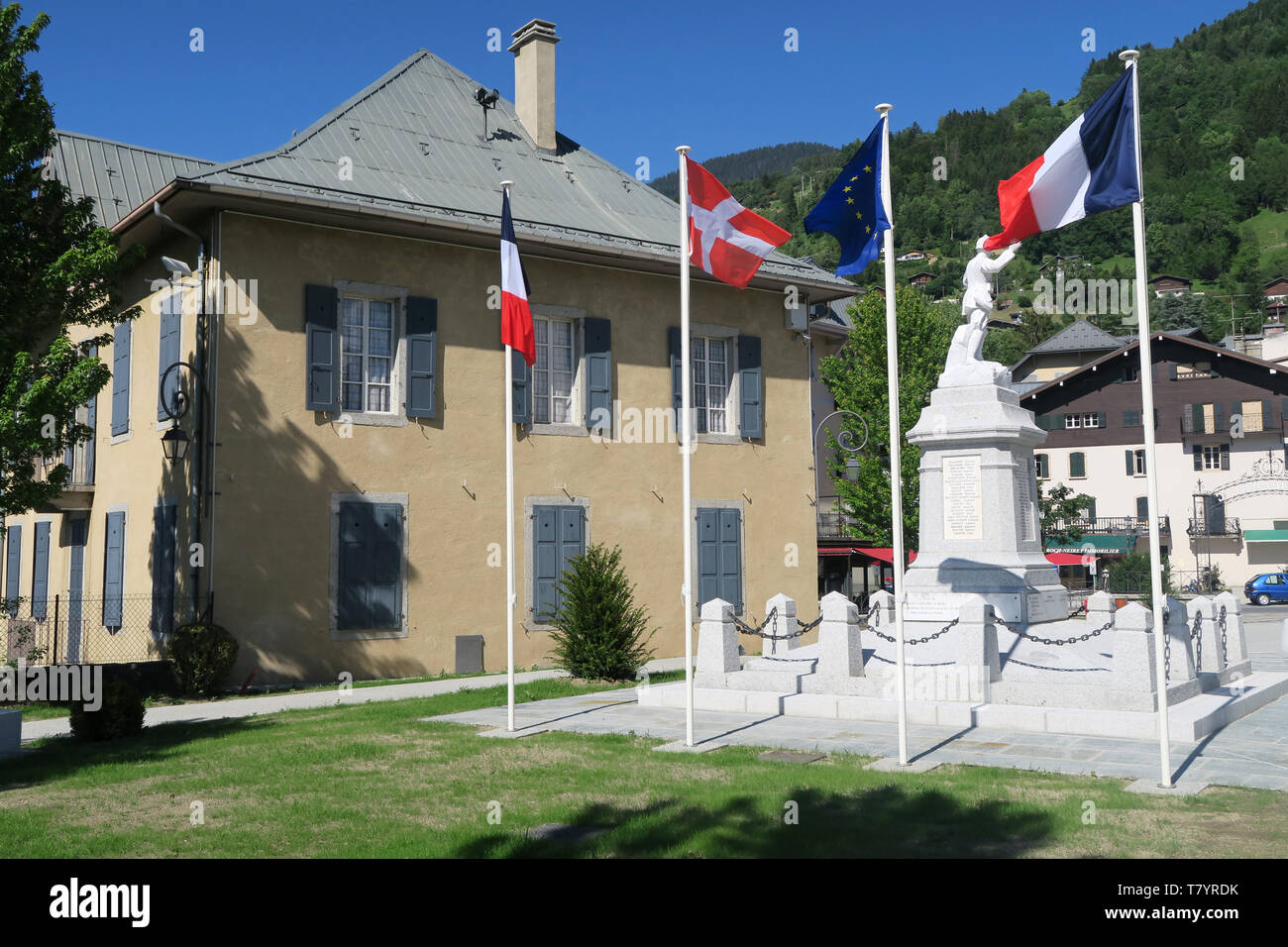 Monument Aux Morts. Saint-Gervais-les-Bains. Stockfoto