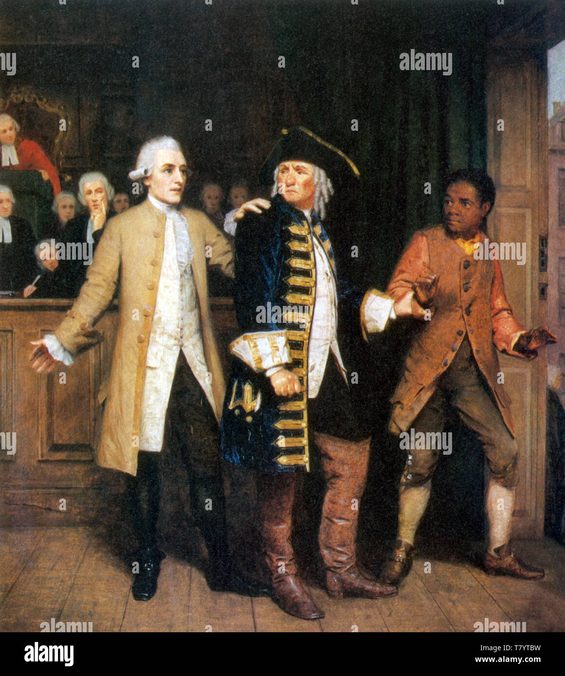 Granville Sharp verteidigt Jonathan Stark, 1767 Stockfoto