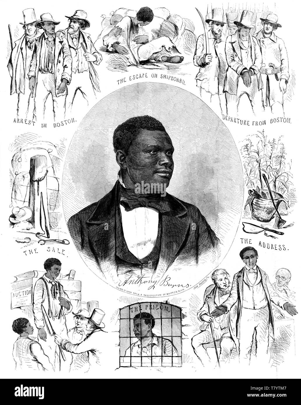 Anthony Burns, Amerikanische befreit Slave Stockfoto