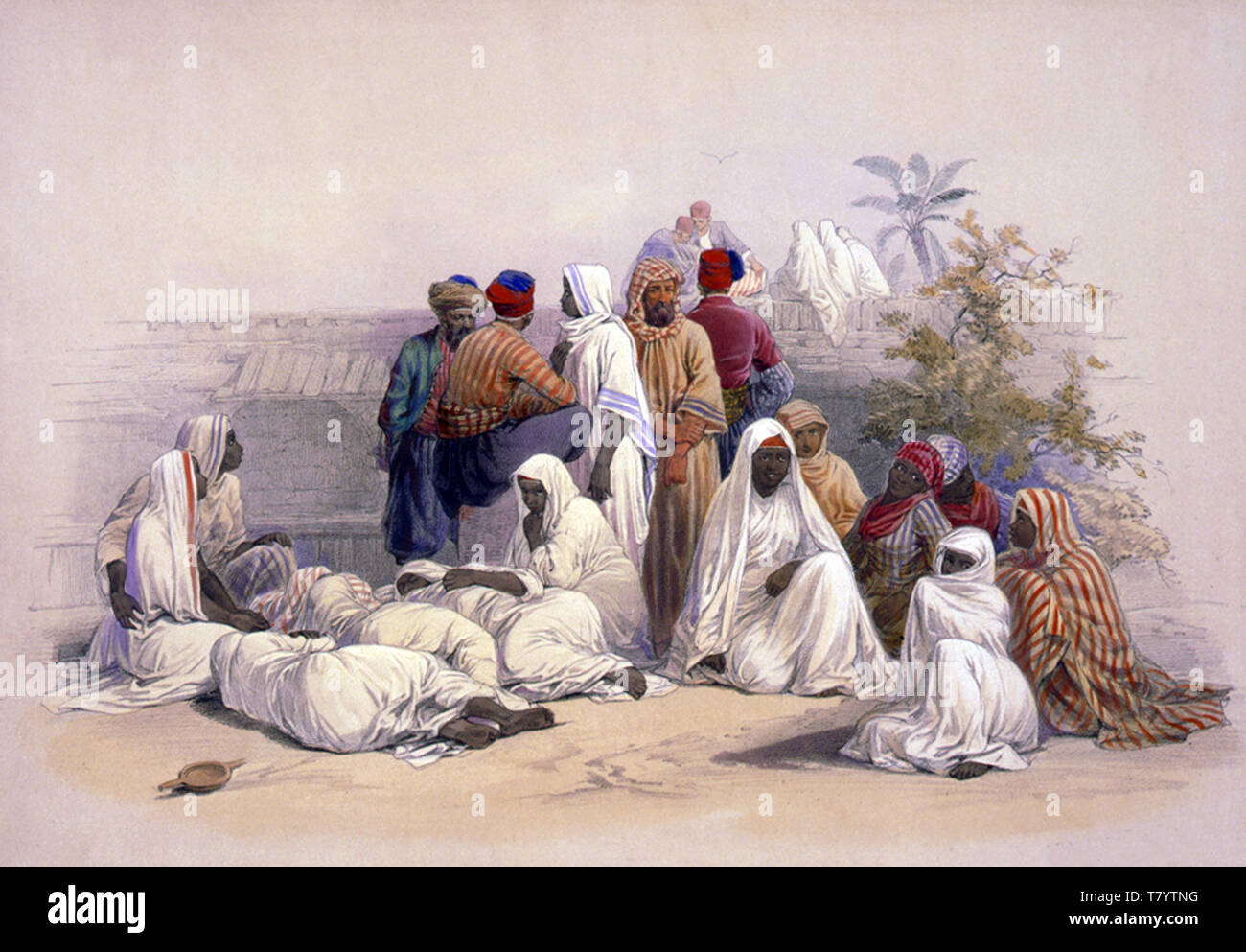 Afrika, Slave Market Auction, 1830 s Stockfoto