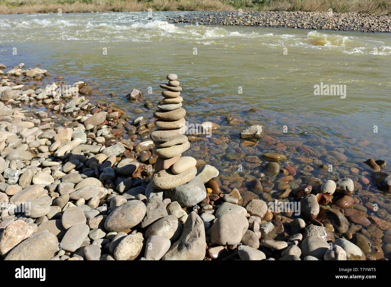 Land Art arbeitet für Natur und Wellness war es eine künstlerische Bewegung auf der Fusion von Natur und Kunst basiert Stockfoto