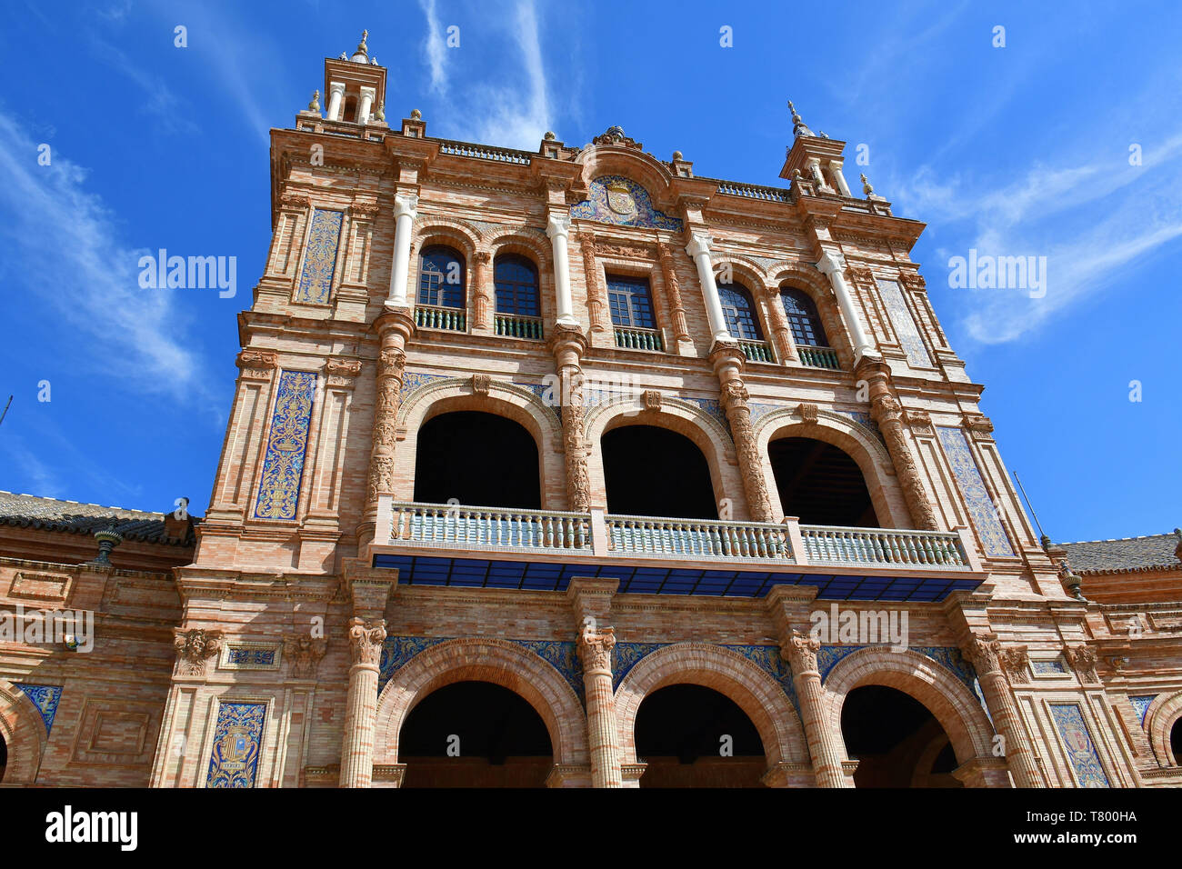 Plaza de España, Spanien Square, Sevilla, Sevilla, Andalusien, Spanien Stockfoto