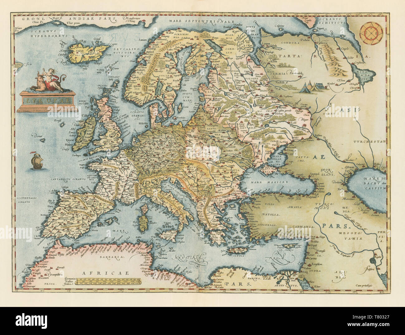 Theatrum Orbis Terrarum, Europa, 1570 Stockfoto