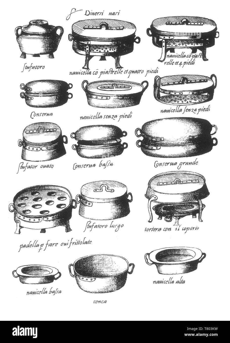 Oper von Bartolomeo Scappi, Schiffe Stockfoto