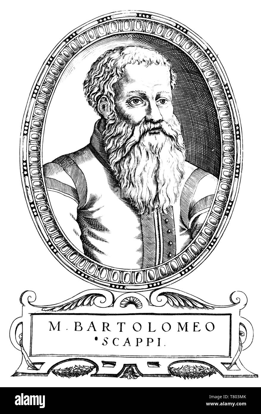 Bartolomeo Scappi, Chef der italienischen Renaissance Stockfoto