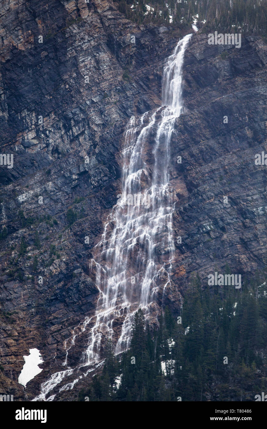 Denkmal fällt, Glacier NP Stockfoto