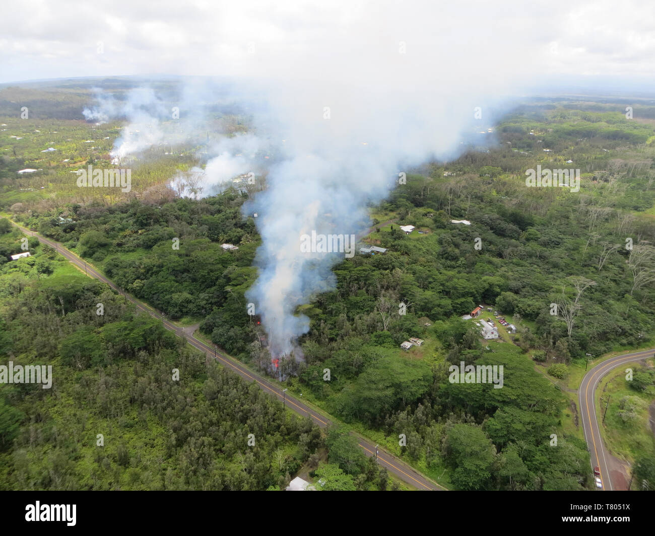Kilauea Eruption 2018 Stockfoto