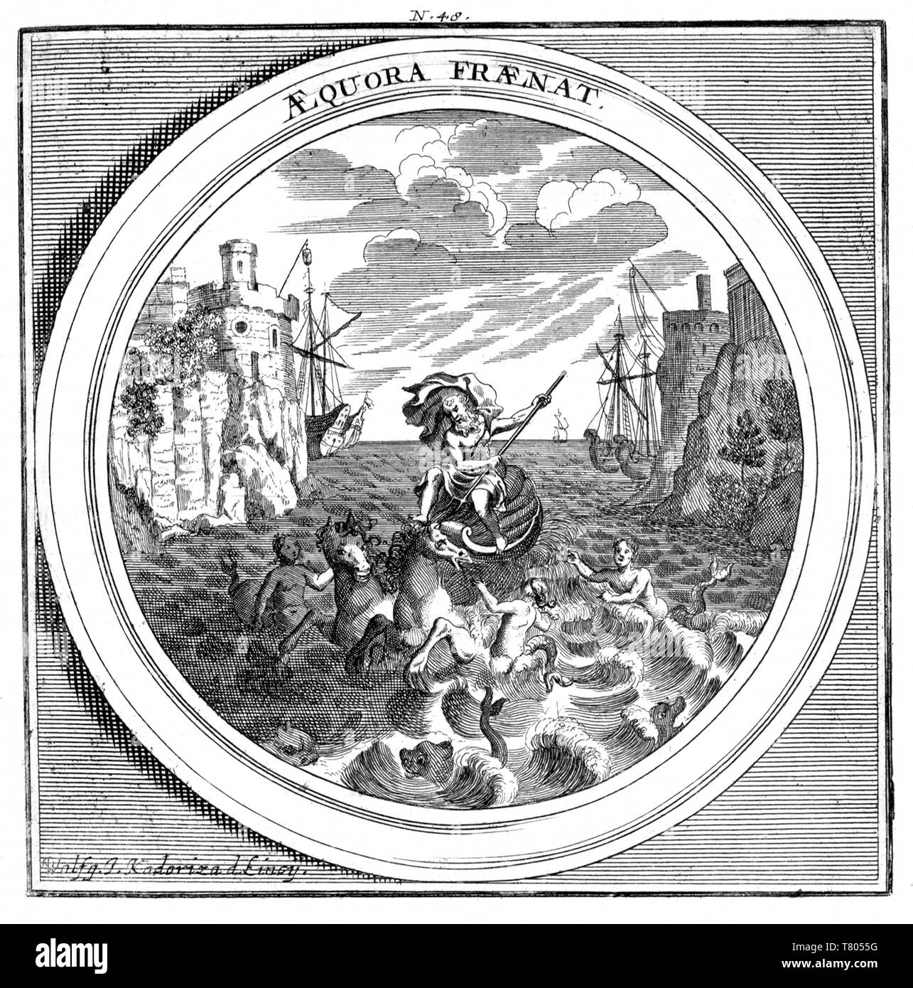 Meteorologia, Neptun, 1709 Stockfoto