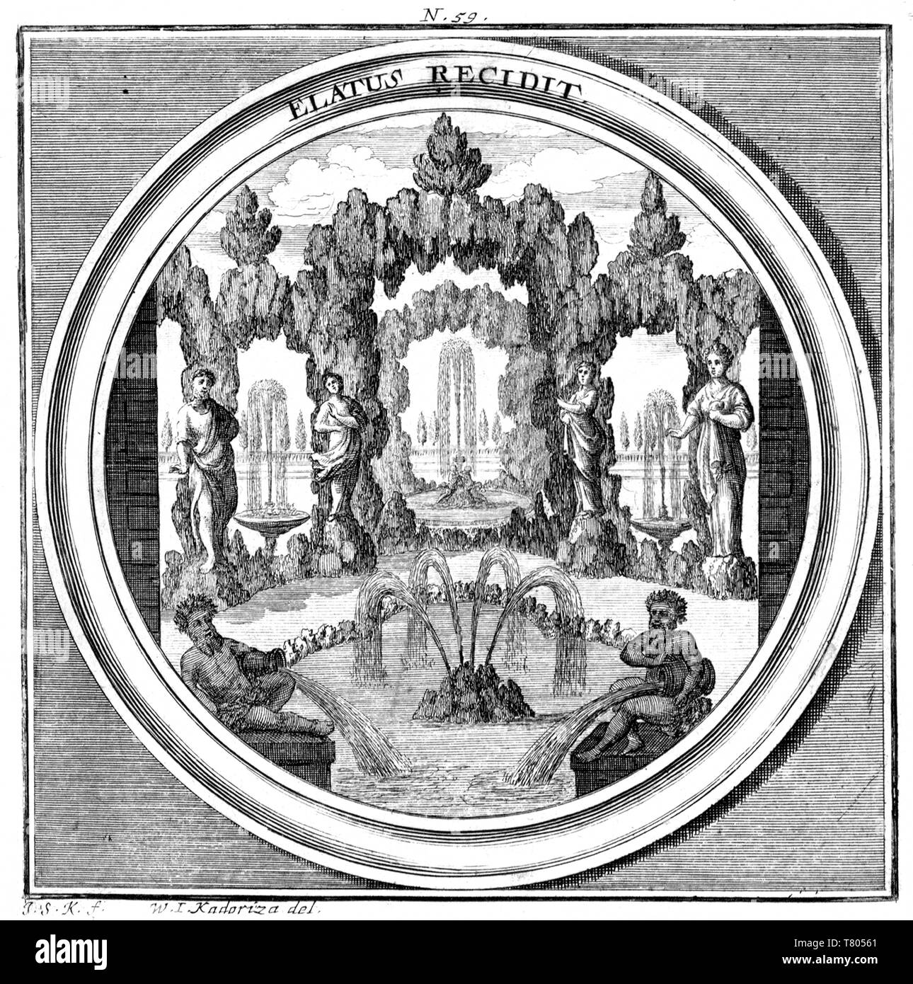 Meteorologia, Brunnen, 1709 Stockfoto