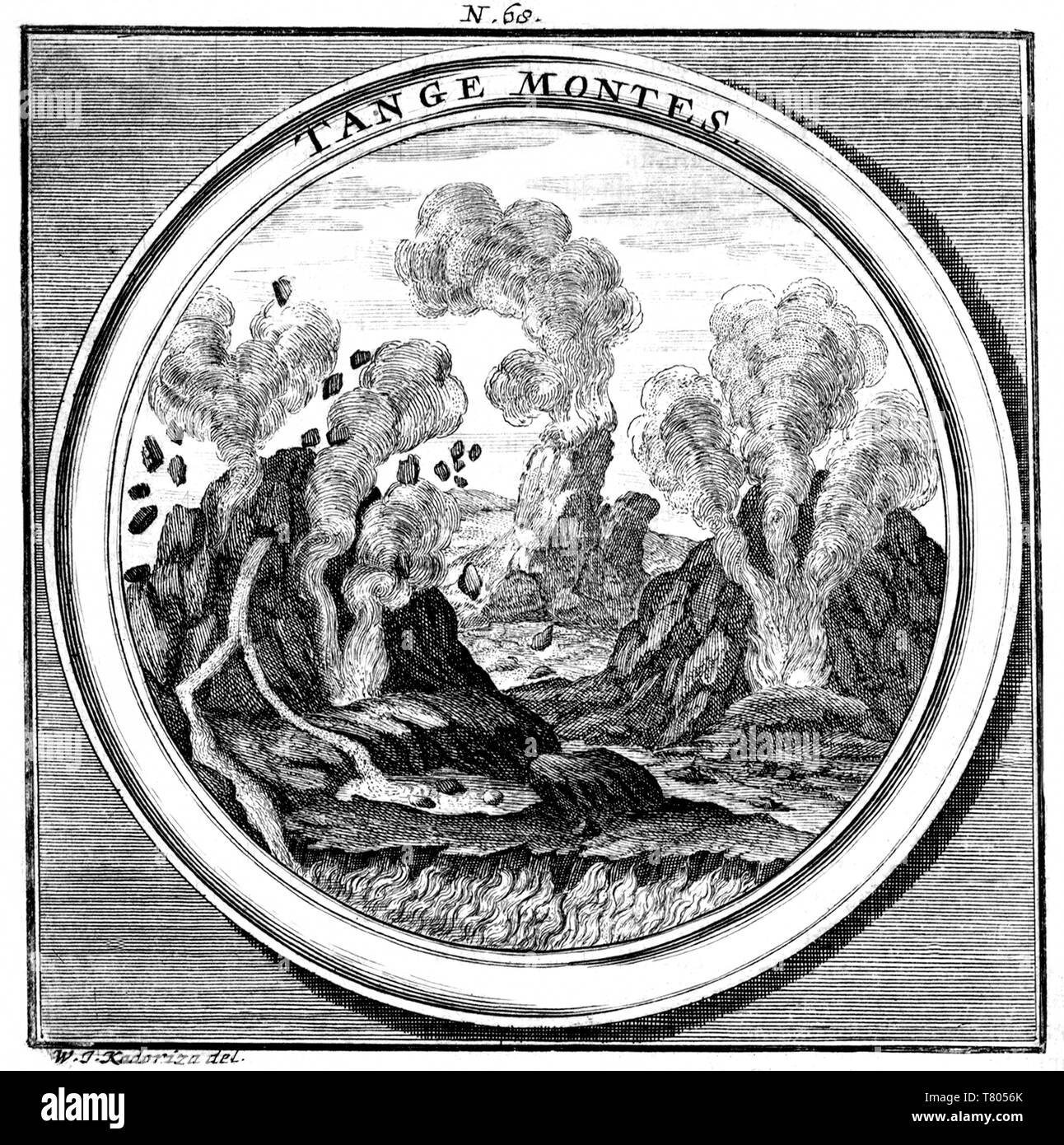Meteorologia, Fumarolen, 1709 Stockfoto