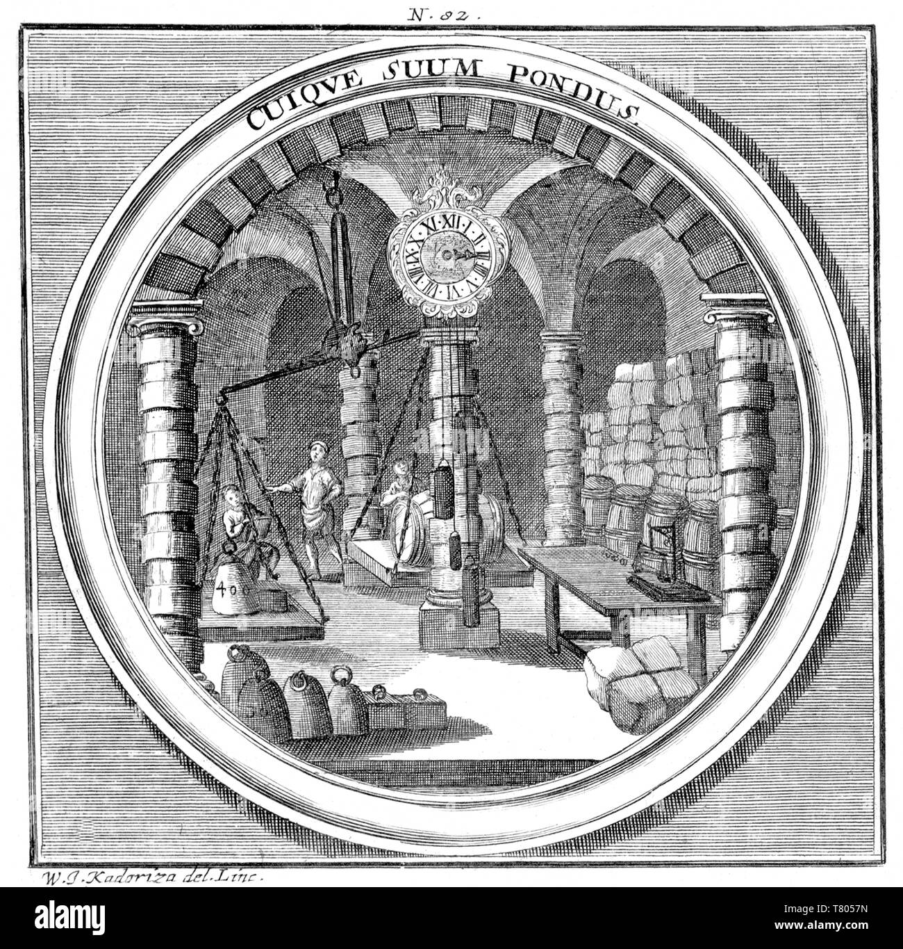 Meteorologia, Gewichts- und Maßangaben, 1709 Stockfoto