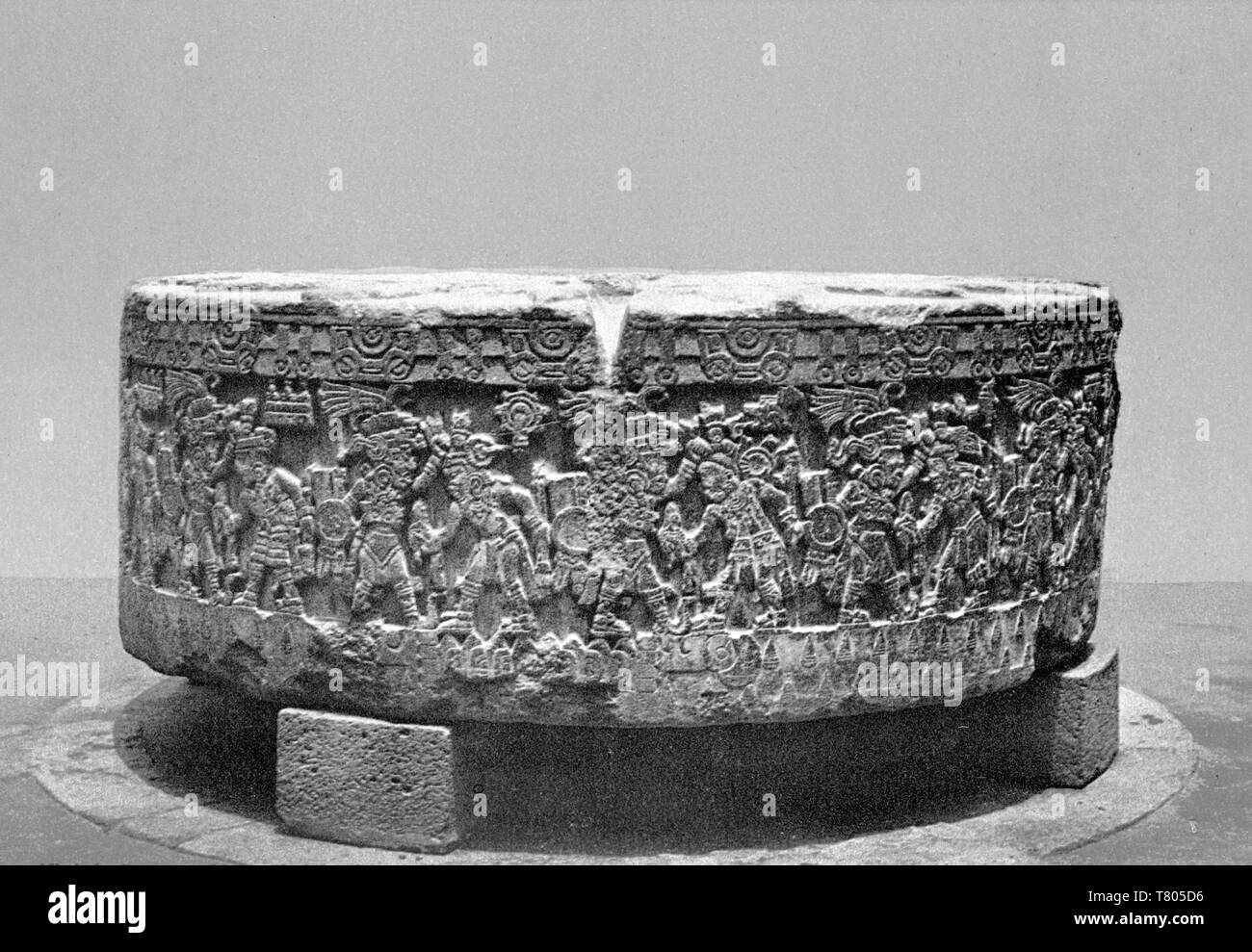Stein von Tizoc, Aztec Opferstein Stockfoto