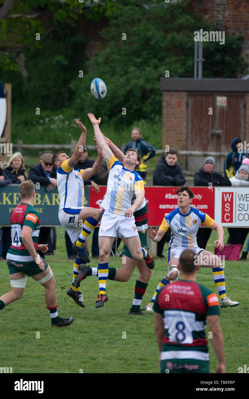 Bury St Edmunds Rugby Club 7 s2019 - Leicester Tigers vs Apache Stockfoto