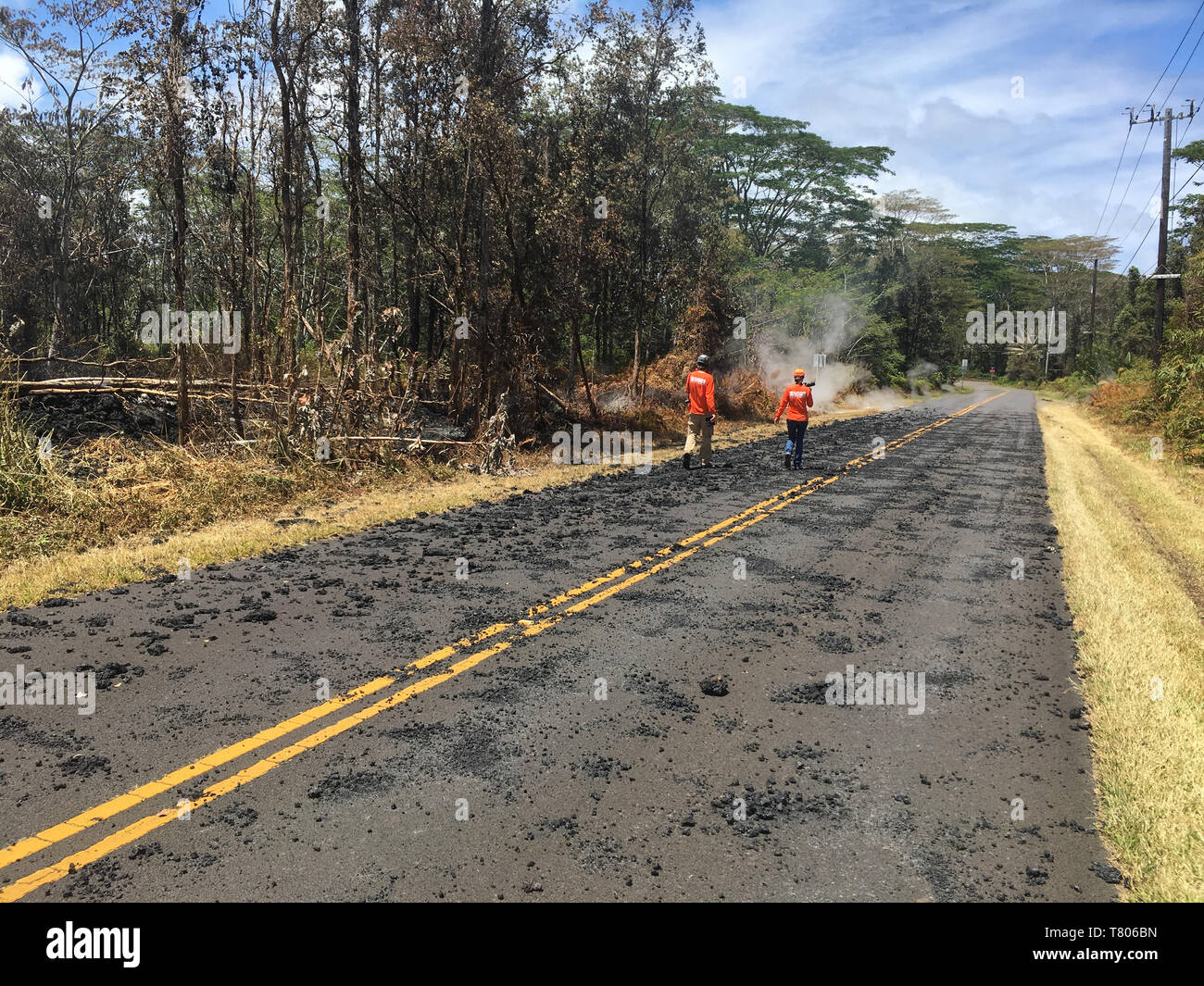 Kilauea Eruption 2018 Stockfoto