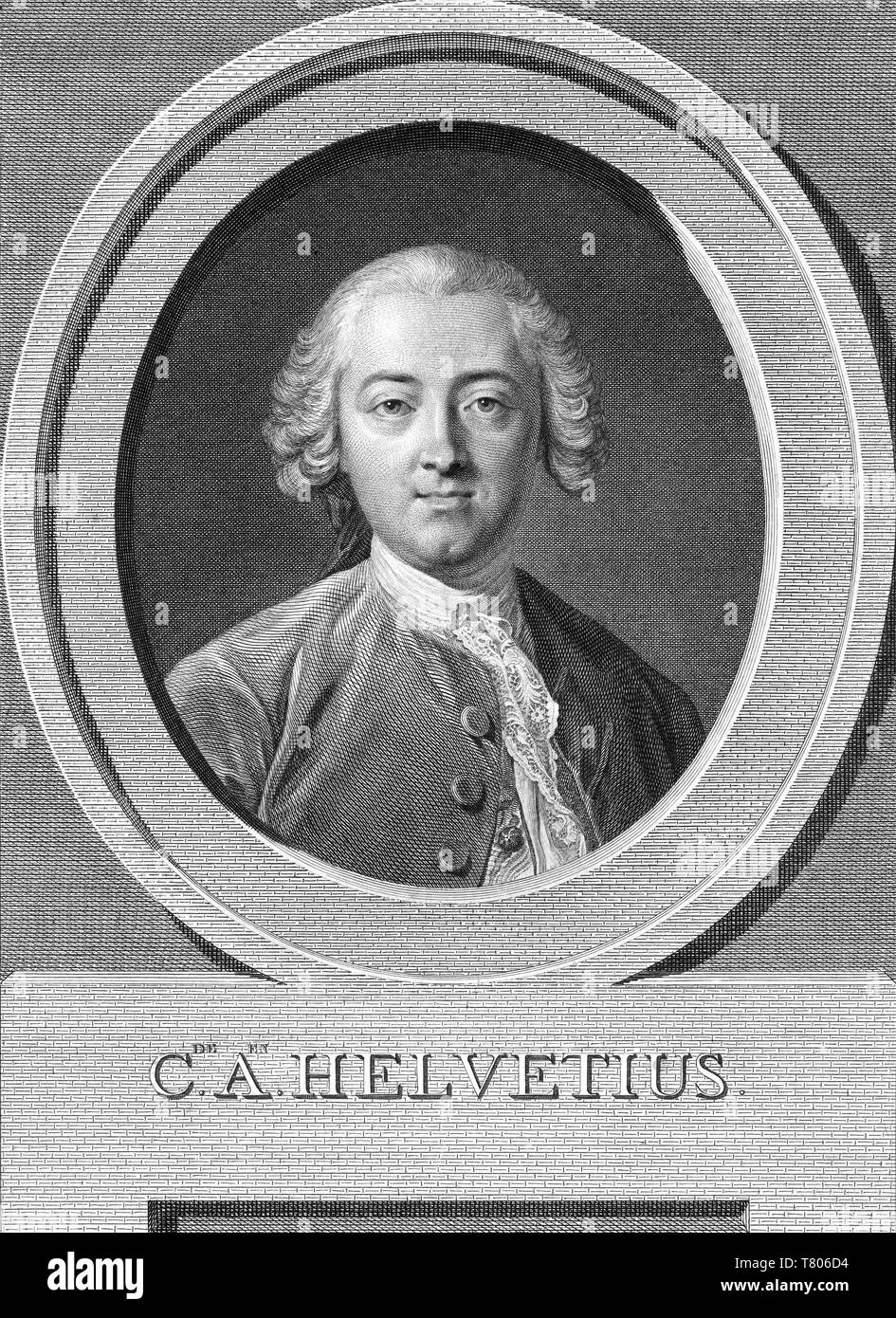 Claude HelvÃ©tius, französischer Philosoph Stockfoto